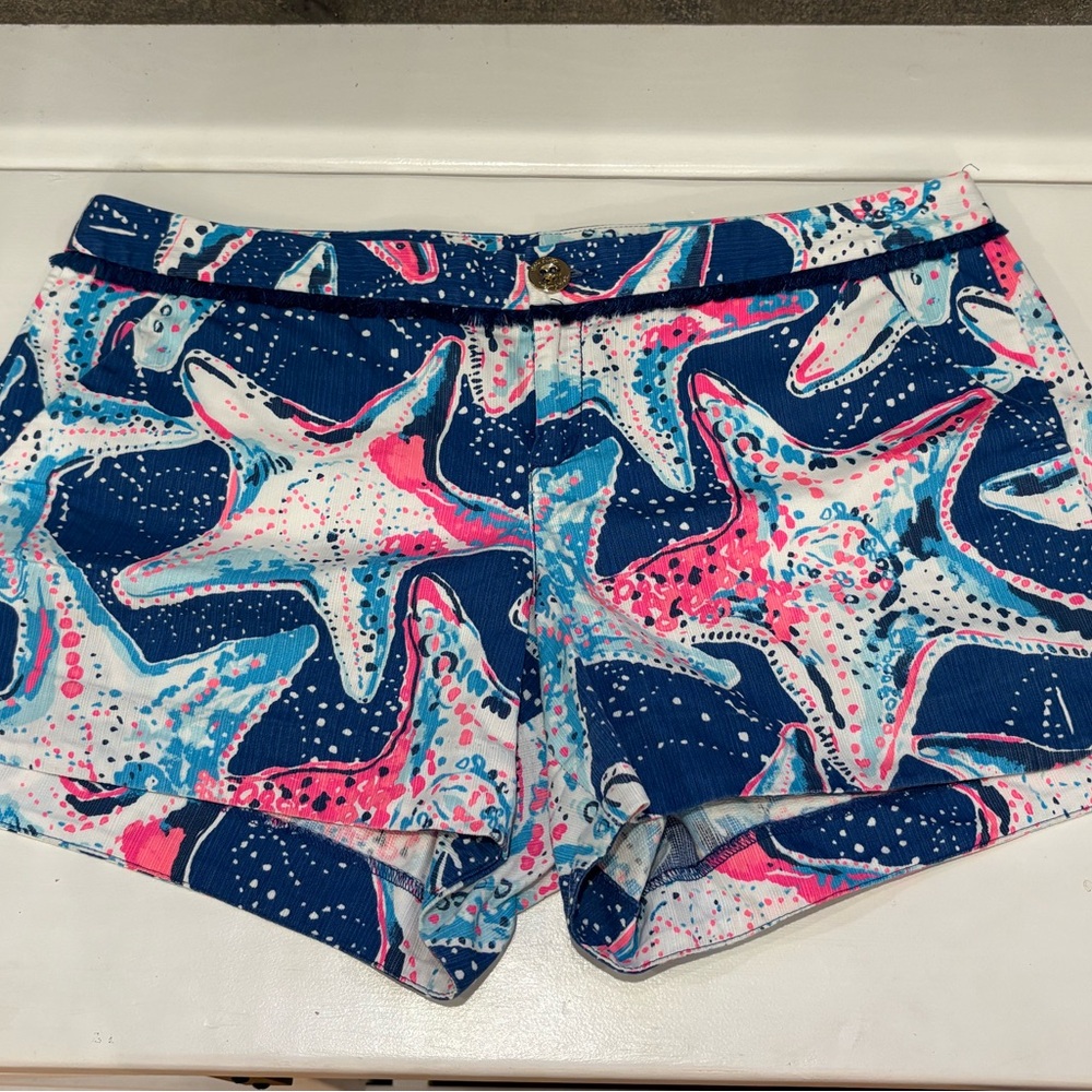 Lilly Pulitzer Adie Shorts Indigo Starstruck Blue Size 8